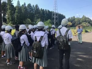 SSH県立日田高等学校　場内試験林の見学