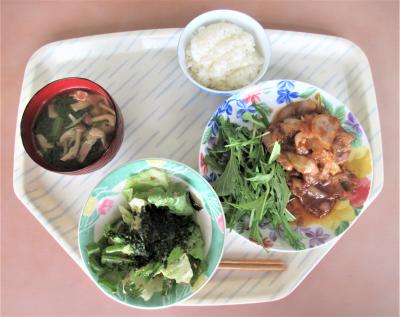 デイケアの調理実習で作った昼食です