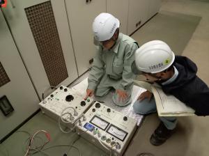 大津留浄水場　保護継電器試験