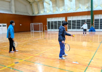 子育て・働く世代のスポーツライフサポート事業（ゆふいん：スポンジボールテニス①）