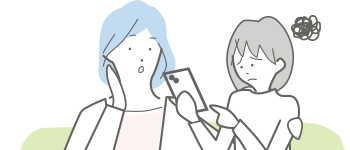 周囲の人に相談して一人で抱え込まないイラスト