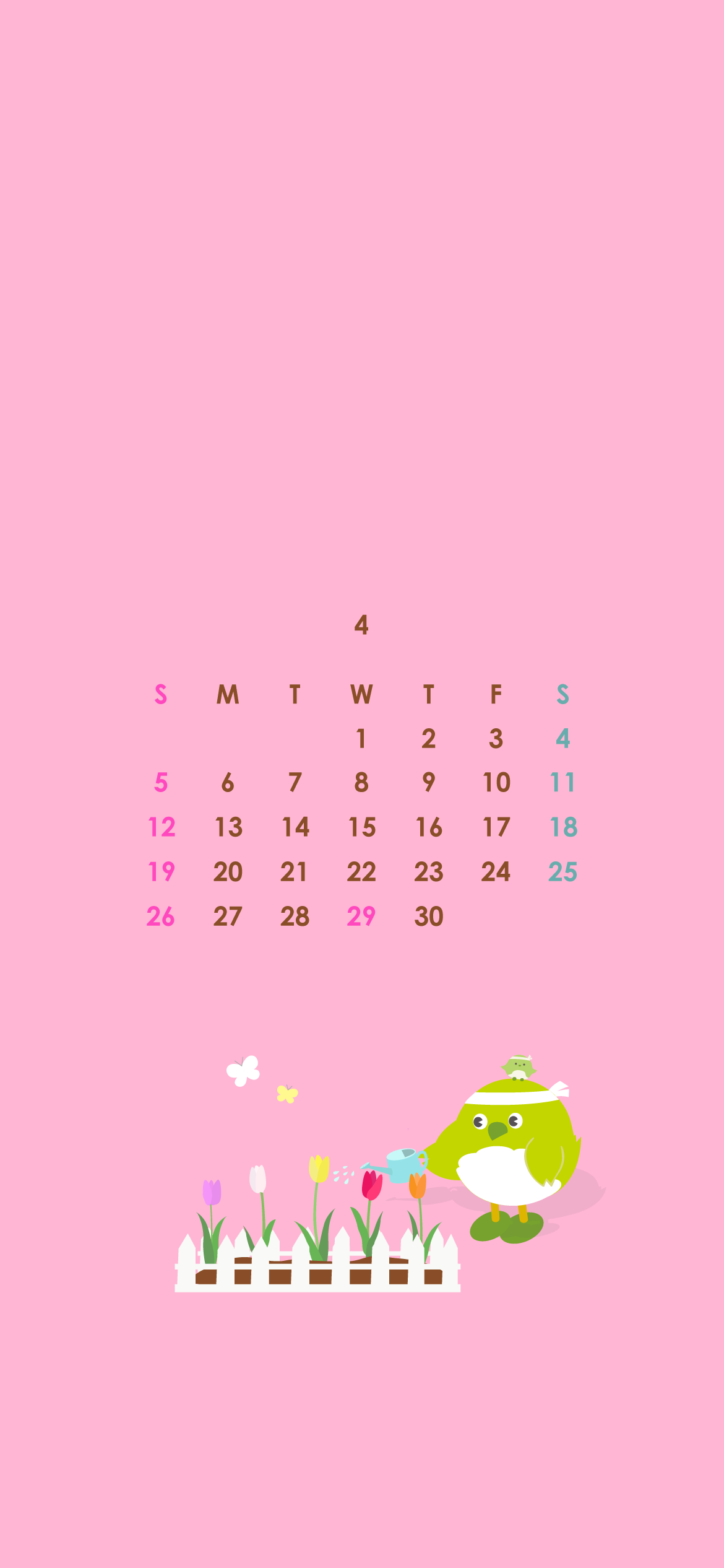 スマホカレンダー４月