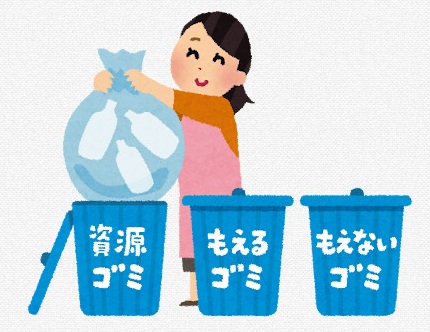 廃棄物の分別を行っている様子です。