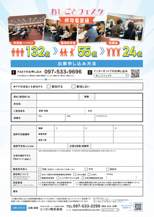 おしごとフェスタ企業向けチラシ裏