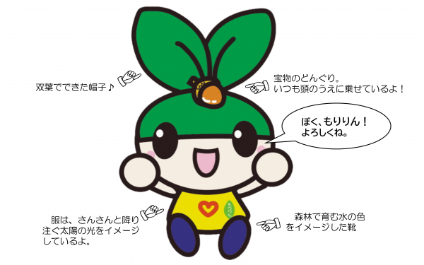 大分県もりづくりマスコットキャラクターもりりん紹介