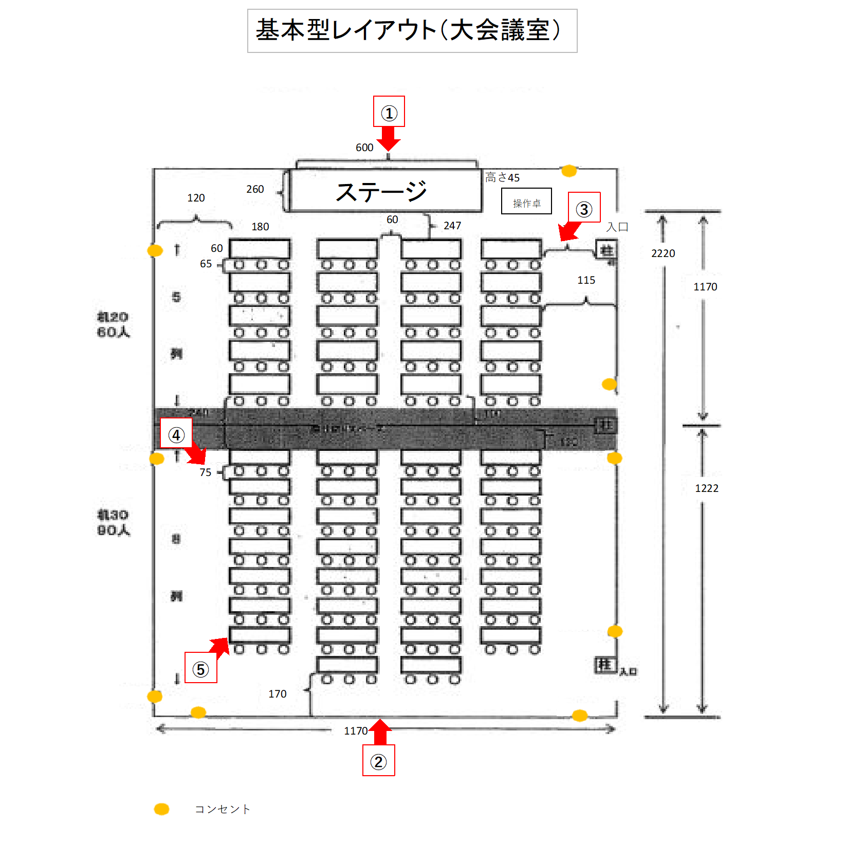大会議室レイアウト
