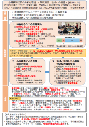 R7　本匠小・中学校　「小規模特認校の多彩な取組　ー学校運営、地域との連携ー」