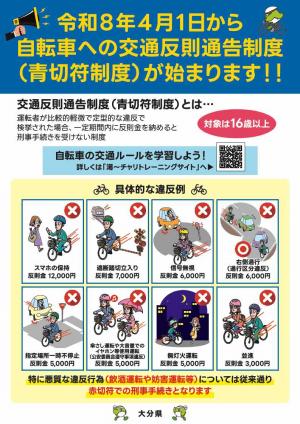 自転車への青切符制度の導入