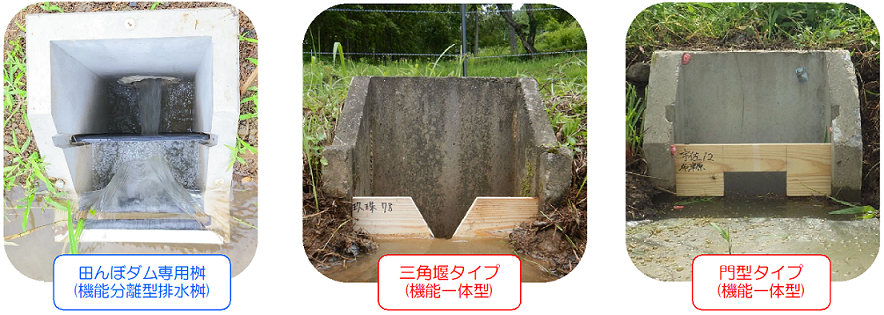 「田んぼダム」の種類