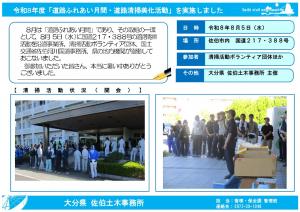 令和８年度道路清掃活動実施状況