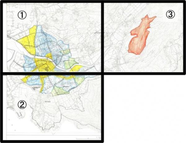 豊後高田市全体の騒音規制地域の指定図です