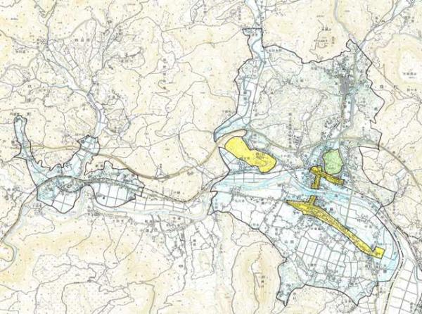 玖珠町騒音規制地域の全体図です。